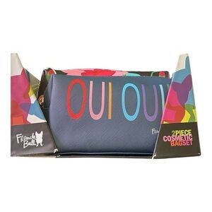 NWT-FRENCH BULL-TWO PIECE COSMETIC BAGS
